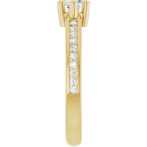 14K Yellow Gold 8x4 mm Marquise Ring Mounting – image 7