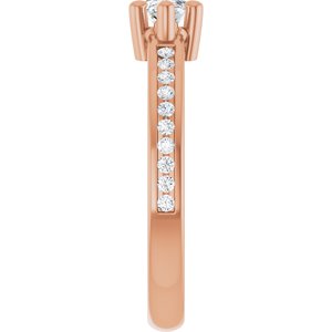 18K Rose Gold 8x4 mm Marquise Ring Mounting – image 7