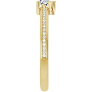 14K Yellow Gold 4x3 mm Pear Ring Mounting – image 7