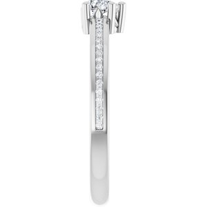 Platinum 4x3 mm Pear Ring Mounting – image 7