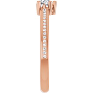 14K Rose Gold 4x3 mm Pear Ring Mounting – image 7