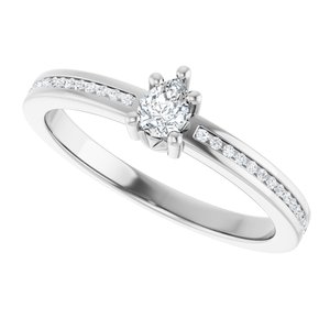 14K White Gold 4x3 mm Pear Ring Mounting – image 8