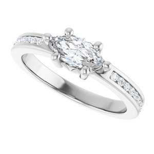 Continuum Sterling Silver 8x4 mm Marquise Ring Mounting – image 8