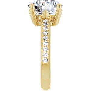 14K Yellow Gold 10 mm Round Ring Mounting – image 7