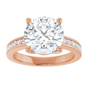 18K Rose Gold 10 mm Round Ring Mounting – image 5