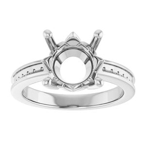 Continuum Sterling Silver 10 mm Round Ring Mounting – image 6