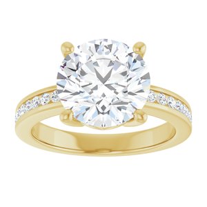 10K Yellow Gold 10 mm Round Ring Mounting – image 5