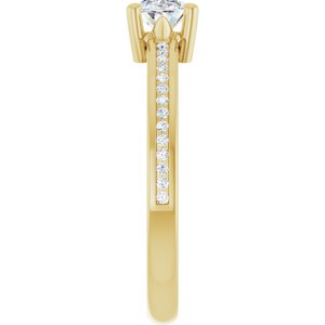 18K Yellow Gold 6.5x4.5 mm Oval Ring Mounting – image 7