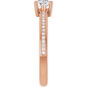 18K Rose Gold 6.5x4.5 mm Oval Ring Mounting – image 7