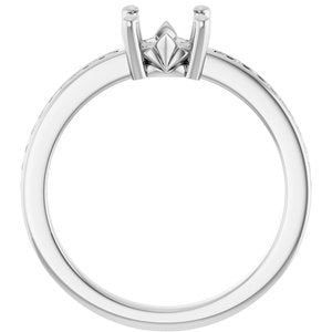 Sterling Silver 6.5 mm Round .04 CTW Lab-Grown Diamond Semi-Set Ring – image 4
