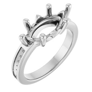 Sterling Silver 14x7 mm Marquise Ring Mounting – image 2