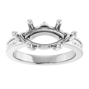 Sterling Silver 14x7 mm Marquise Ring Mounting – image 6