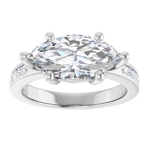 Sterling Silver 14x7 mm Marquise Ring Mounting – image 5