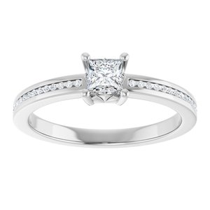 Sterling Silver 3.5x3.5 mm Square Ring Mounting – image 5