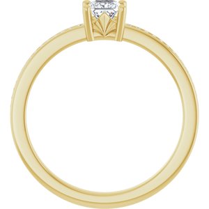 10K Yellow Gold 3.5x3.5 mm Square Ring Mounting – image 3