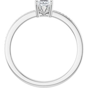 Platinum 3.5x3.5 mm Square Ring Mounting – image 3