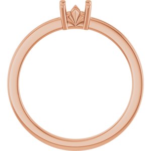 10K Rose Gold 3.5x3.5 mm Square Ring Mounting – image 4