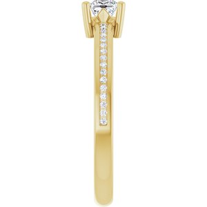 10K Yellow Gold 3.5x3.5 mm Square Ring Mounting – image 7