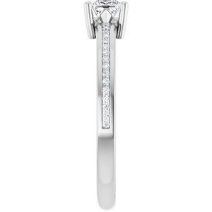 Continuum Sterling Silver 3.5x3.5 mm Square Ring Mounting – image 7