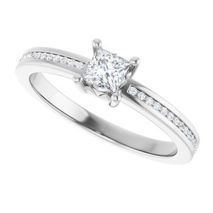 Sterling Silver 3.5x3.5 mm Square Ring Mounting – image 8