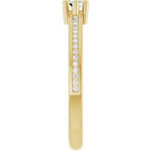 18K Yellow Gold 5x3 mm Marquise Ring Mounting – image 7
