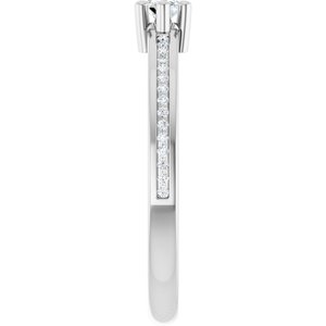 18K White Gold 5x3 mm Marquise Ring Mounting – image 7