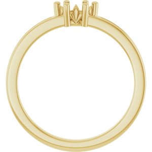 14K Yellow Gold 5x3 mm Marquise Ring Mounting – image 4