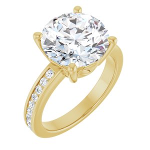 10K Yellow Gold 11 mm Round Ring Mounting