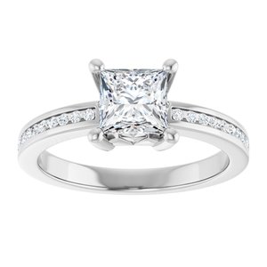 Sterling Silver 5.5x5.5 mm Square Ring Mounting – image 5