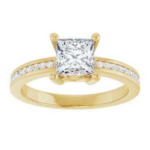 14K Yellow Gold 5.5x5.5 mm Square Ring Mounting – image 5