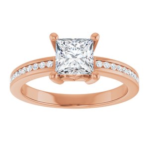 14K Rose Gold 5.5x5.5 mm Square Ring Mounting – image 5