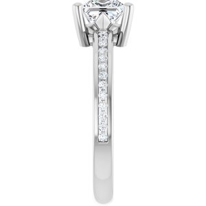 Continuum Sterling Silver 5.5x5.5 mm Square Ring Mounting – image 7