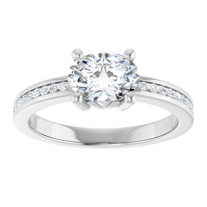 Platinum 7.5x5.5 mm Oval Ring Mounting – image 5