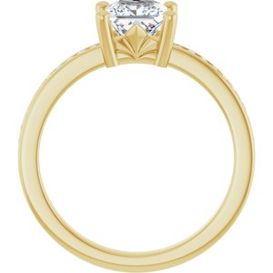 14K Yellow Gold 5.5x5.5 mm Square Ring Mounting – image 3