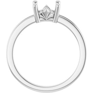 Continuum Sterling Silver 5.5x5.5 mm Square Ring Mounting – image 4