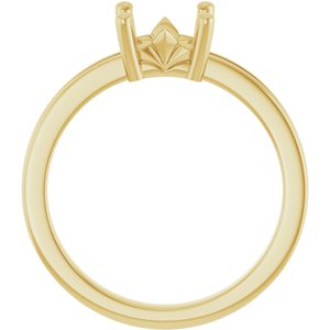 18K Yellow Gold 5.5x5.5 mm Square Ring Mounting – image 4