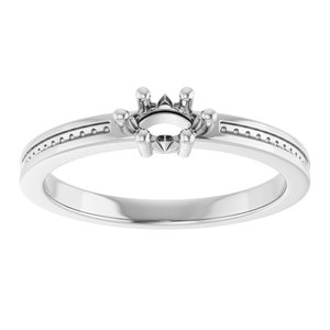 18K White Gold 5x3 mm Marquise Ring Mounting – image 6