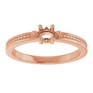 14K Rose Gold 5x3 mm Marquise Ring Mounting – image 6