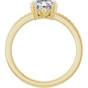 10K Yellow Gold 7.5x5.5 mm Oval Ring Mounting – image 3