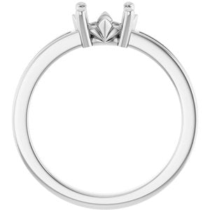 Sterling Silver 7.5x5.5 mm Oval Ring Mounting – image 4