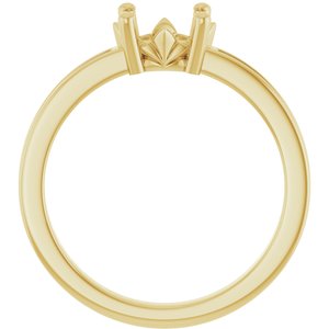 10K Yellow Gold 7.5x5.5 mm Oval Ring Mounting – image 4