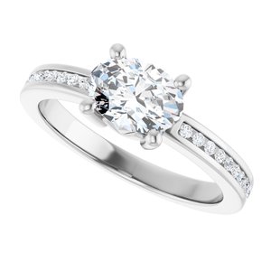 Platinum 7.5x5.5 mm Oval Ring Mounting – image 8