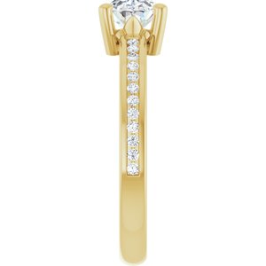 14K Yellow Gold 7.5x5.5 mm Oval Ring Mounting – image 7