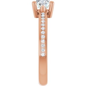 18K Rose Gold 7.5x5.5 mm Oval Ring Mounting – image 7