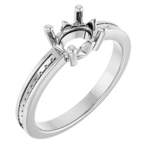 Continuum Sterling Silver 7.5x5.5 mm Oval Ring Mounting – image 2