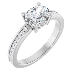 Sterling Silver 7.5x5.5 mm Oval Ring Mounting