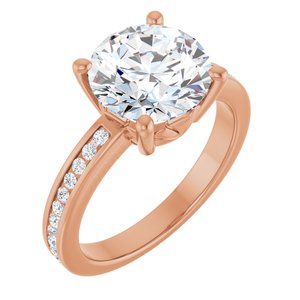 14K Rose Gold 9.4 mm Round Ring Mounting