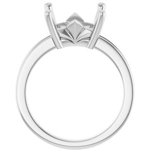 Sterling Silver 9x9 mm Square Ring Mounting – image 4