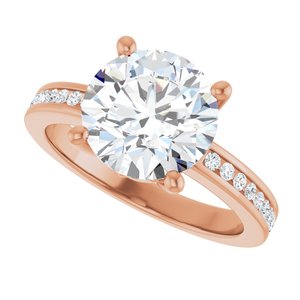 10K Rose Gold 9.4 mm Round Ring Mounting – image 8