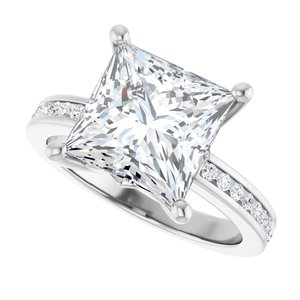 Sterling Silver 9x9 mm Square Ring Mounting – image 8